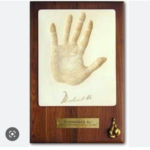 Rare Muhammed Ali Collectible Hand Imprint Plaque 10” x 15”